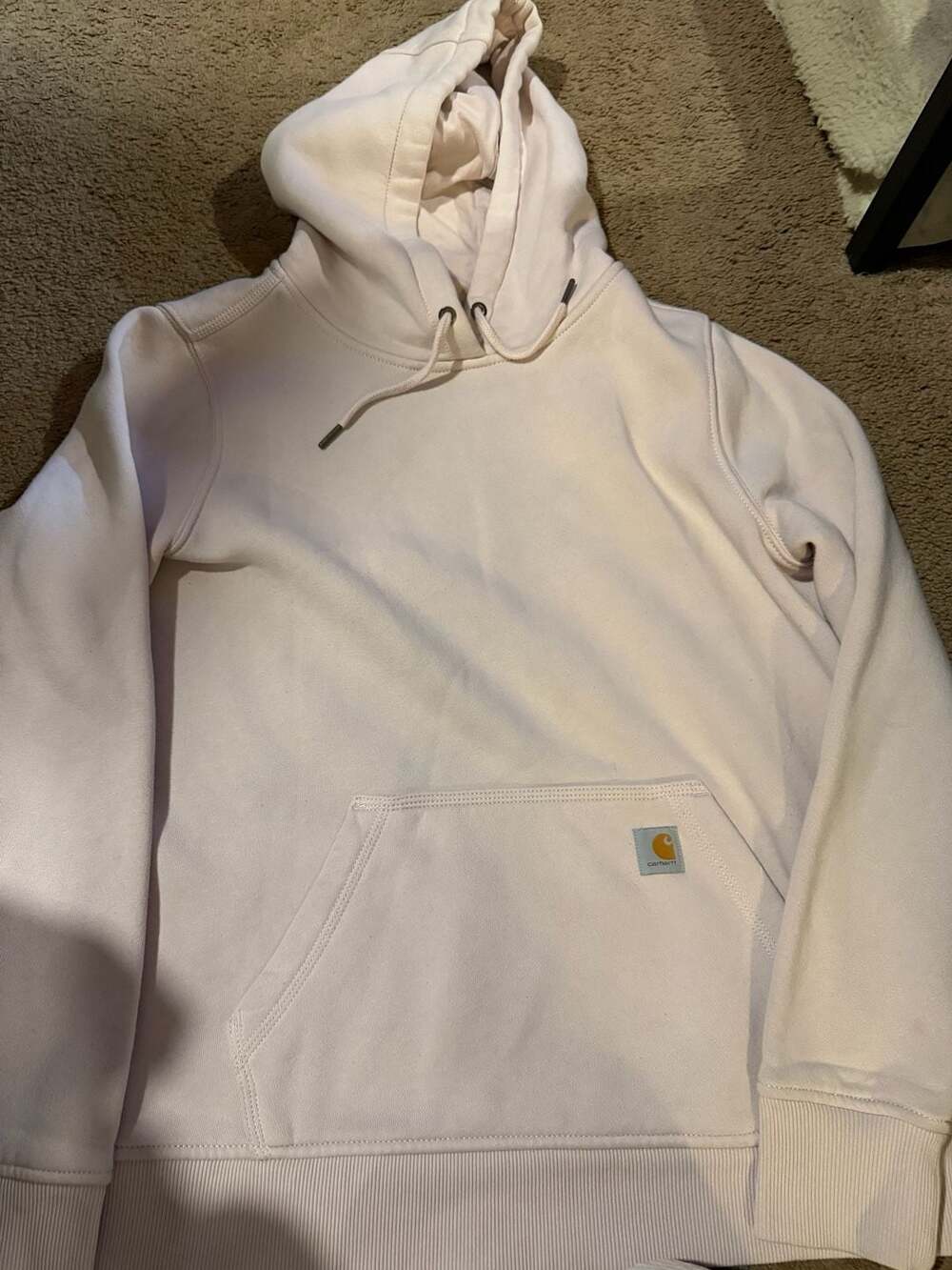 Carhartt Relaxed Fit Pullover Hoodie Sweatshirt - Light Pink